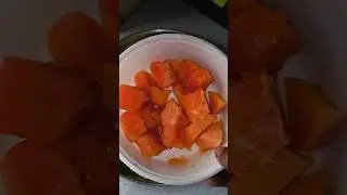 today eat popaya pynapple#food vlogs
