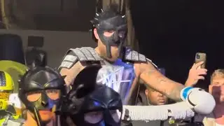 Jake Paul RING WALK vs Mike Perry; Makes GLADIATOR CHARIOT Entrance