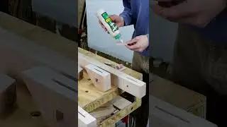 Stall Bars DIY, Curly Maple - Step 12 - Glue Wall Attachments & Extension - #Woodworking #shorts