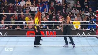 WWE Rhea Ripley attacks Nia Jax and Becky Lynch 2/12/2024