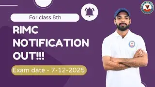 Big News! RIMC July 2026 Admission Notification Released | RIMC Dehradun #rimcnotification