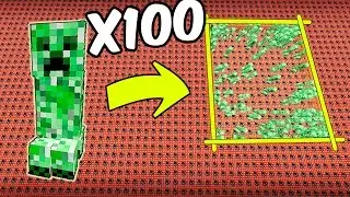 Minecraft - 100,000 TNT VS 100 CREEPERS - Rabahrex