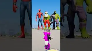 Random Superheroes VS Giant Venom & Giant Santa & hulk Brothers  #shorts #youtubeshorts #gta