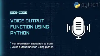 voice output function using python