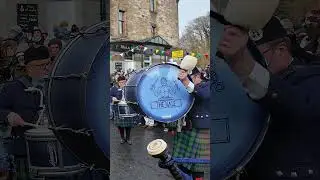 #greenhills of Tyrol as Vale of Atholl #pipeband play at Pitlochry New Year Street Party #shorts
