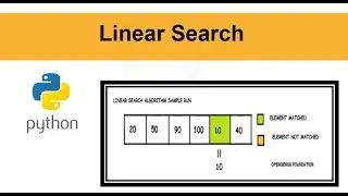 Linear Search Algorithm with example | linear search in Python | Data structures