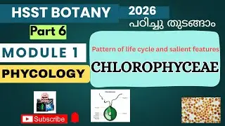 Chlorophyceae&nbsp;: salient features and patterns of life cycle|HSST Botany module 1 |#plantsapiens