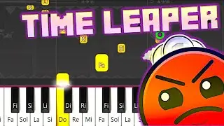 Hinkik - Time Leaper [ Geometry Dash Music ]  EASY PIANO TUTORIAL