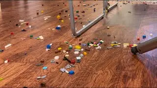 Vacuuming my messy basement with my powerful Miele (bag dump at the end!)🙈❤️