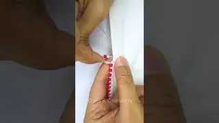 💖Very trending pearl borderline embroidery sewing tutorial by hand!🔥👌 #shorts #embroidery #trending