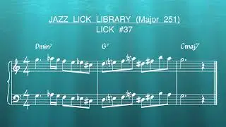 Lick 37 Major 251 Jazz Lick Library
