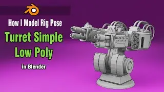 Model Rig Turret Simple Low Poly Blender - 3DModelingMystics #blendertutorial #blenderbeginner