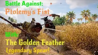 💥Epic Showdown💥 Conquering Ptolemy's Fist with the Golden Feather Spear | Assassin's Creed Origins