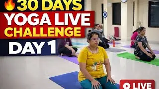 🔥 30 Days Yoga Live Challenge &ndash; DAY 1 | Start Your Fitness Journey Today | YOGDWAR#challenge 