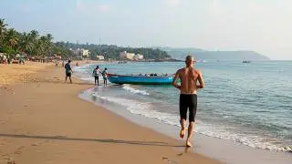 Running Along Agonda Beach, South Goa, India