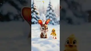 Приключения снежных друзей | Милый зимний короткометражный 3D-мультфильм про кролика и цыпленка #...