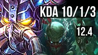 KASSADIN vs PYKE (MID) | Quadra, 10/1/3, Legendary, 300+ games | KR Master | 12.4