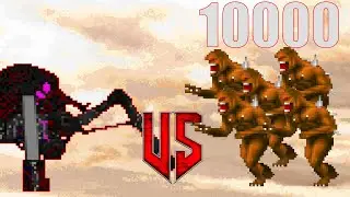 Black Spider (EX) vs 10000 imps - Colorful Hell MOD: Monster Infighting - DOOM: RETRO ARENA