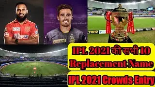 IPL 2021 All Replacement Players Confirmed Name | IPL 2021 In UAE
