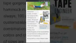 Duct tape hammock