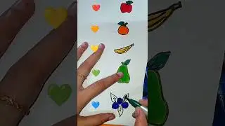rainbow colour fruits #short