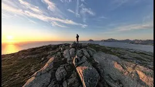 Sunset over Hestlihumpen on Mel&ouml;ya, Norway
