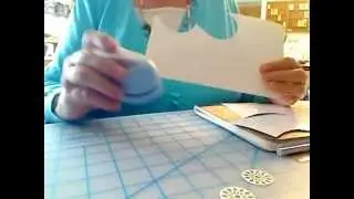 D's Paper Studio:  Snowflakes with Fiskars Lever Punch Jenni Bowlin Grandma's Doily And X-ACTO