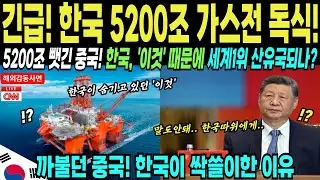 '한국 제발 멈춰!' 다급한 중국의 비명.. 남중국해 4조 5천억m³ 한국이 싹쓸이한 충격적 '이유'