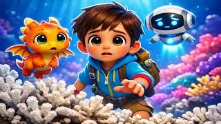 Kai And Zippy Save the Coral Reef 🌊🐠 Ocean Cleanup & Coral Rescue 3D Cartoon for Kids