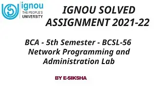 BCSL-056 || Solved Assignment (2021-22) || Handwritten Assignment  || E-siksha