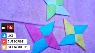 How To Make a Paper Ninja Star (Shuriken) - Origami | Paper Stars | Mystify ideas | A4 art