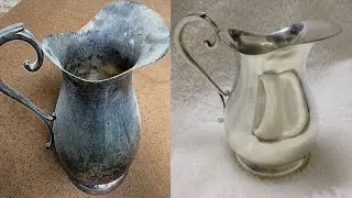 Antique Silver Water Jug - Restoration