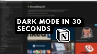 Turn Dark Mode On In Notion 2022 in 30 seconds | Desktop App