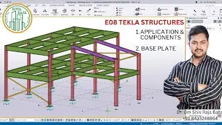 Modelling Base Plate in Tekla Structures | Application and Components in Tekla Structures in Hindi