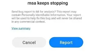 Fix MSA Keeps Stopping error | Mi Xiaomi Redmi Apps Stop working Bug | Problem Solved | AS Tech Wave