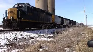 CSX 6401, CSX 2234 (Road Slug), & CSX 6391 at County Road 900 North, Ash Grove, Indiana (March 2016)