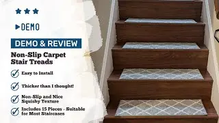 Demo and Review - COSY HOMEER Non-Slip Carpet Stair Treads