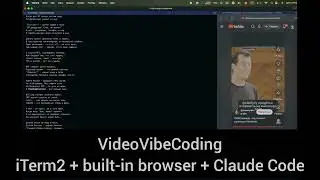 VideoVibeCoding Demo: iTerm2 Built-In Browser + Claude Code (One-Click Web Panel in the Terminal)