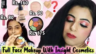 Insight Cosmetics One Brand Makeup & Review | Under 200Rs. Makeup | affordable Indian brand |