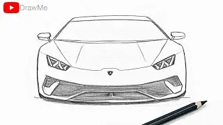 LAMBORGHINI Car Drawing 🔥| Easy