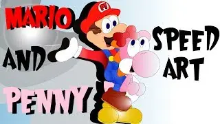 Mario And Penny Best Friends - Speed Art