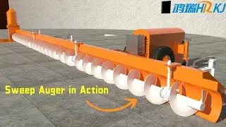 Sweep Auger Operation Process | Efficient Grain Discharge & Unloading
