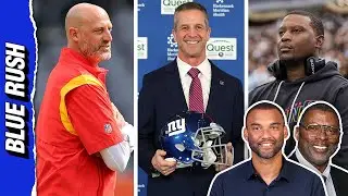 Giants legend Carl Banks reacts to John Harbaugh's hires | Blue Rush