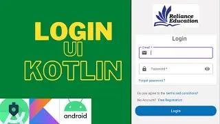 How to create login screen using Android Studio - Kotlin #UI #androidstudio