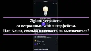 Zigbee устройство со встроенным web интерфейсом.Или Алиса, сколько влажность на выключателе?