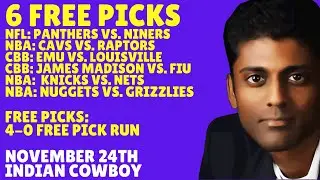 Monday NFL Football Picks Predictions & Best Bets 11/24/2025 Indian Cowboy Picks Predictions Bets