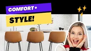 Modern Comfort Meets Style: LUE BONA Bar Stools Review 🛋️✨ Set of 4, 24