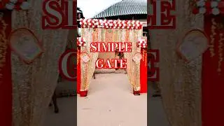 SIMPLE FRONT GATE// L WALA GATE//#wedding #decorationtips #trending #shortvideo