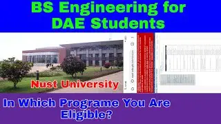 BS Engineering Programe Eligibility Criteria for DAE Students