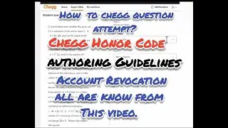 How to chegg question attempt || Chegg || Question || Updated Guidelines Expert || Question Solving